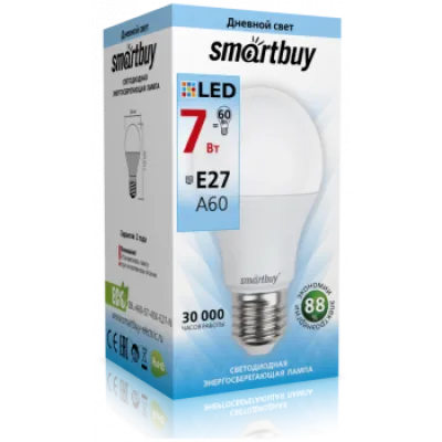 Фото Светодиодная (LED) лампа SMARTBUY SBL-A60-07-60K-E27-N